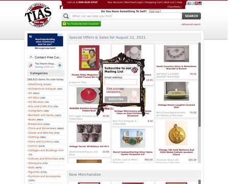 website thubmnail of TIAS - The Internet Antique Shop