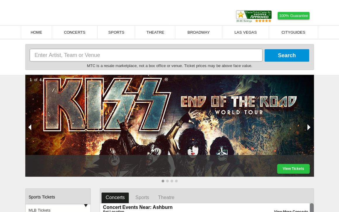 website thubmnail of MasterTicketCenter