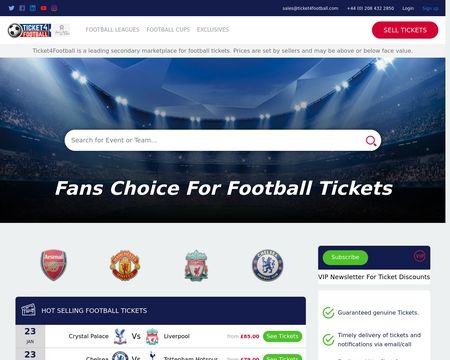website thubmnail of Ticket4Football