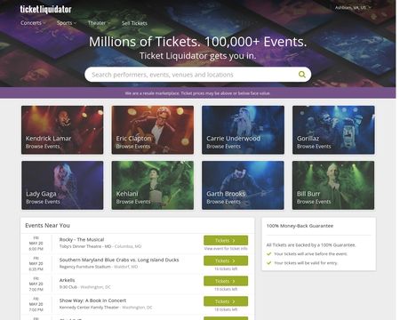 website thubmnail of Ticket Liquidator