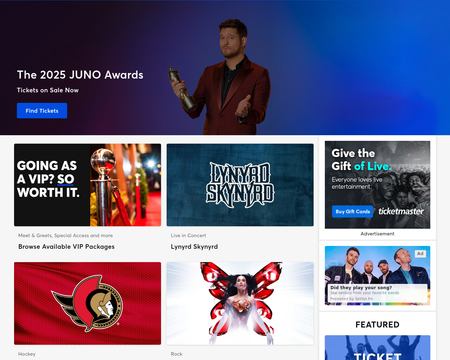 website thubmnail of Ticketmaster CA