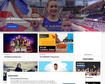 website thubmnail of TicketmasterUK