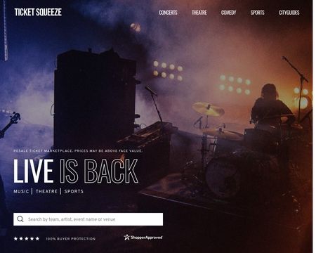 website thubmnail of Ticketsqueeze
