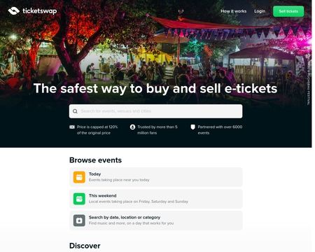 website thubmnail of TicketSwap