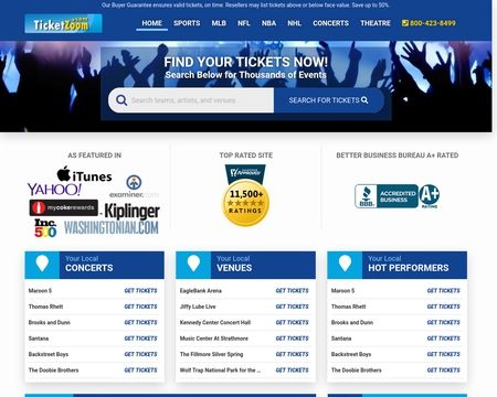 website thubmnail of TicketZoom