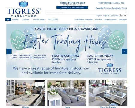 website thubmnail of Tigress Furniture