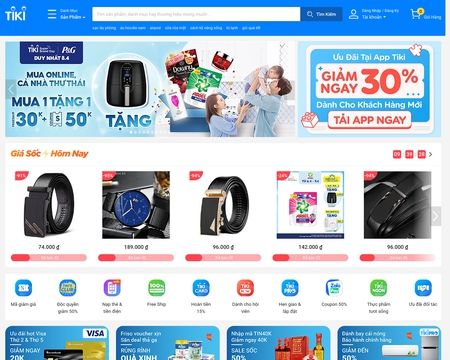 website thubmnail of Tiki.vn