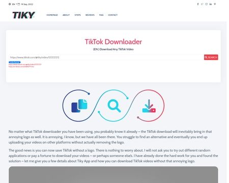 website thubmnail of Tiky.app