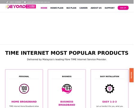 website thubmnail of Time Internet