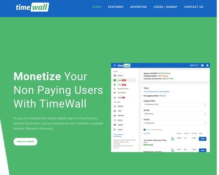 website thubmnail of Timewall.io