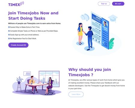 website thubmnail of Timexjobs