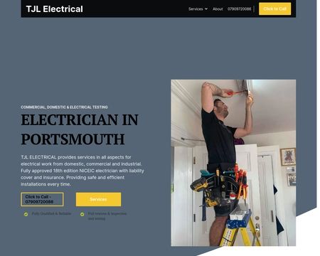 website thubmnail of Tjlelectrical.co.uk
