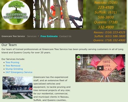 website thubmnail of Greencare Tree Service