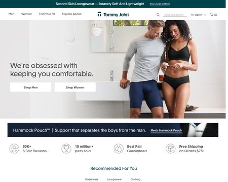 website thubmnail of TommyJohnWear