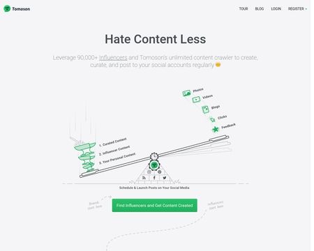 website thubmnail of Tomoson