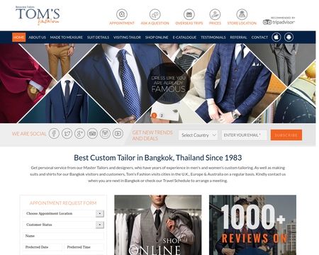 website thubmnail of Tom's Fashion