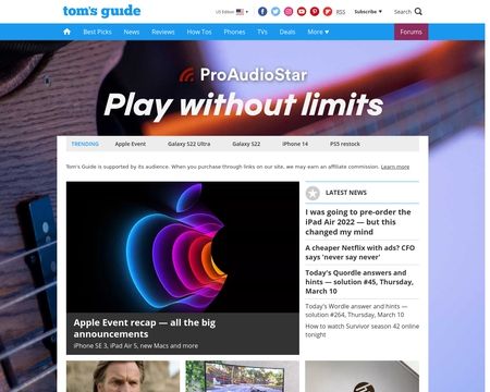 website thubmnail of Tom's Guide