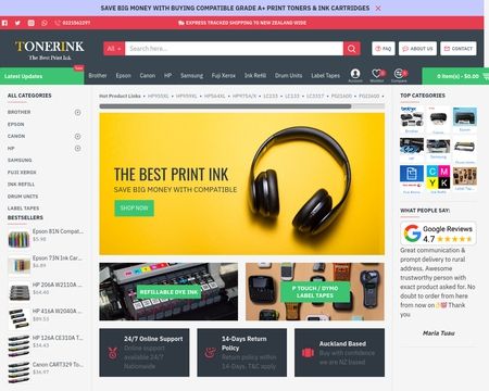 website thubmnail of Tonerink.net.nz