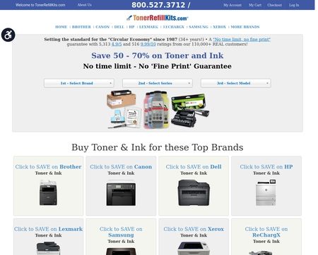 website thubmnail of TonerRefillKits.com