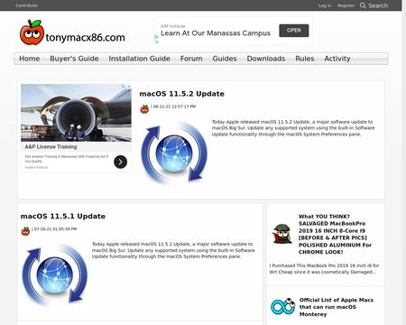 website thubmnail of Tonymacx86