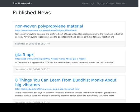 website thubmnail of Tool-bookmarks.win