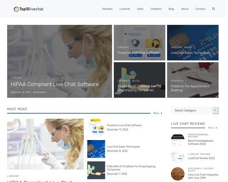 website thubmnail of Top10livechat
