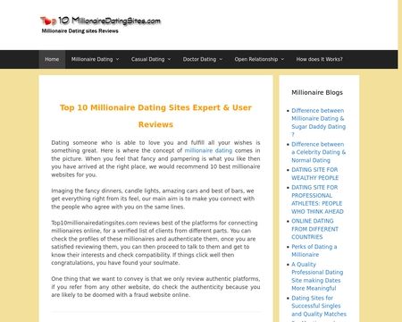 website thubmnail of Top 10 Millionaire Dating Sites