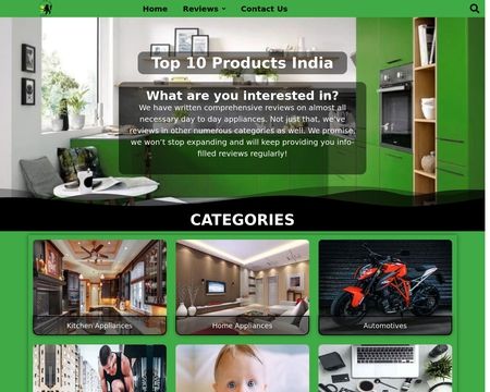 website thubmnail of Top10productsindia.in