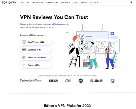 website thubmnail of Top10vpn