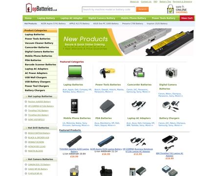 website thubmnail of TopBatteries.co.uk