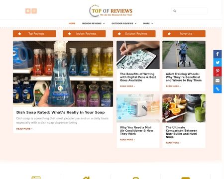 website thubmnail of Top of Reviews