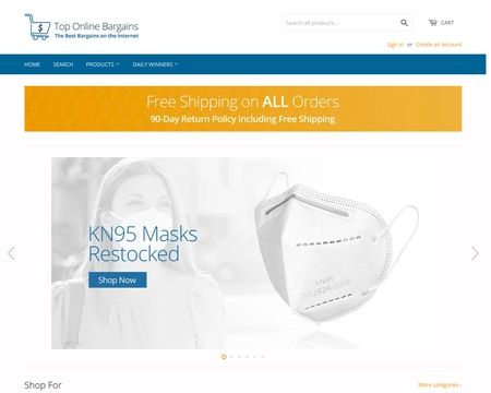 website thubmnail of Top Online Bargains