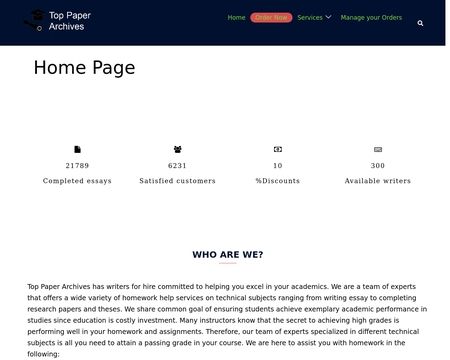 website thubmnail of Top Paper Archives