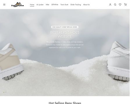 website thubmnail of Topreplicas.cc