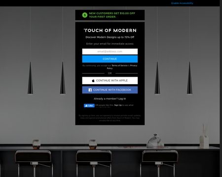 website thubmnail of Touch of Modern