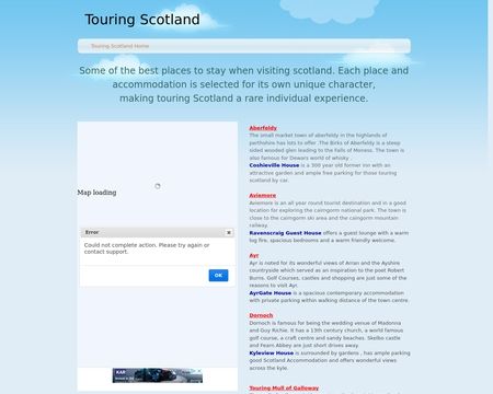 website thubmnail of Touring Scotland