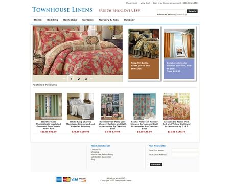 website thubmnail of TownhouseLinens