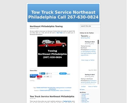 website thubmnail of Towtruckphiladelphia.wordpress