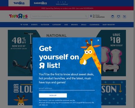 website thubmnail of Toys R Us Canada