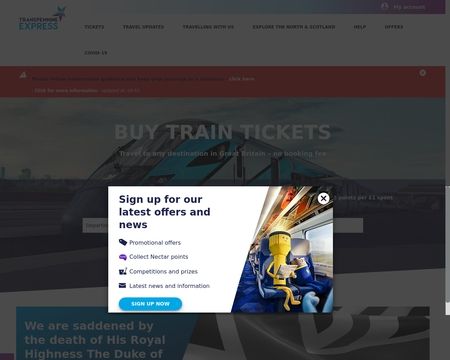 website thubmnail of First TransPennine Express