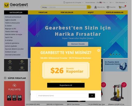 website thubmnail of Gearbest TR