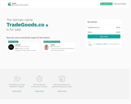 website thubmnail of TradeGoods.co