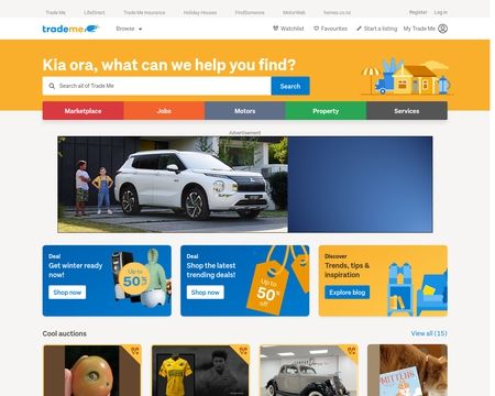website thubmnail of TradeMe NZ
