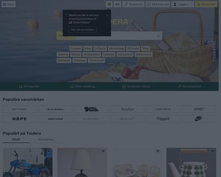 website thubmnail of Tradera