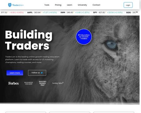 website thubmnail of Traderlion