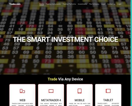 website thubmnail of Trades.com