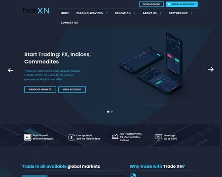 website thubmnail of Tradexn