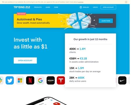 website thubmnail of Trading 212