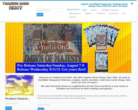 website thubmnail of Trading Card Mint