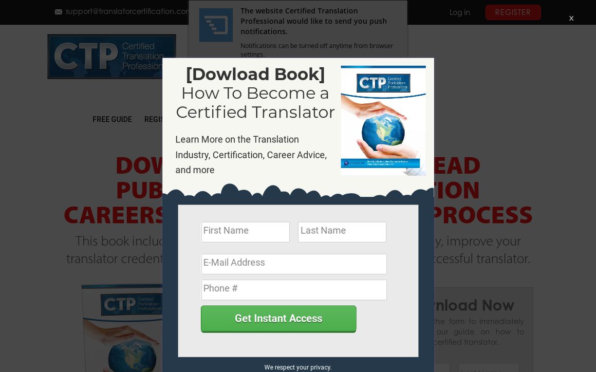 website thubmnail of Translationcertification.org